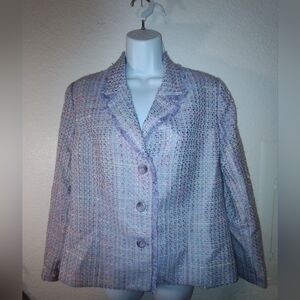 RL Richard Petite Women's Lavender Tweed Jacket sz 16P